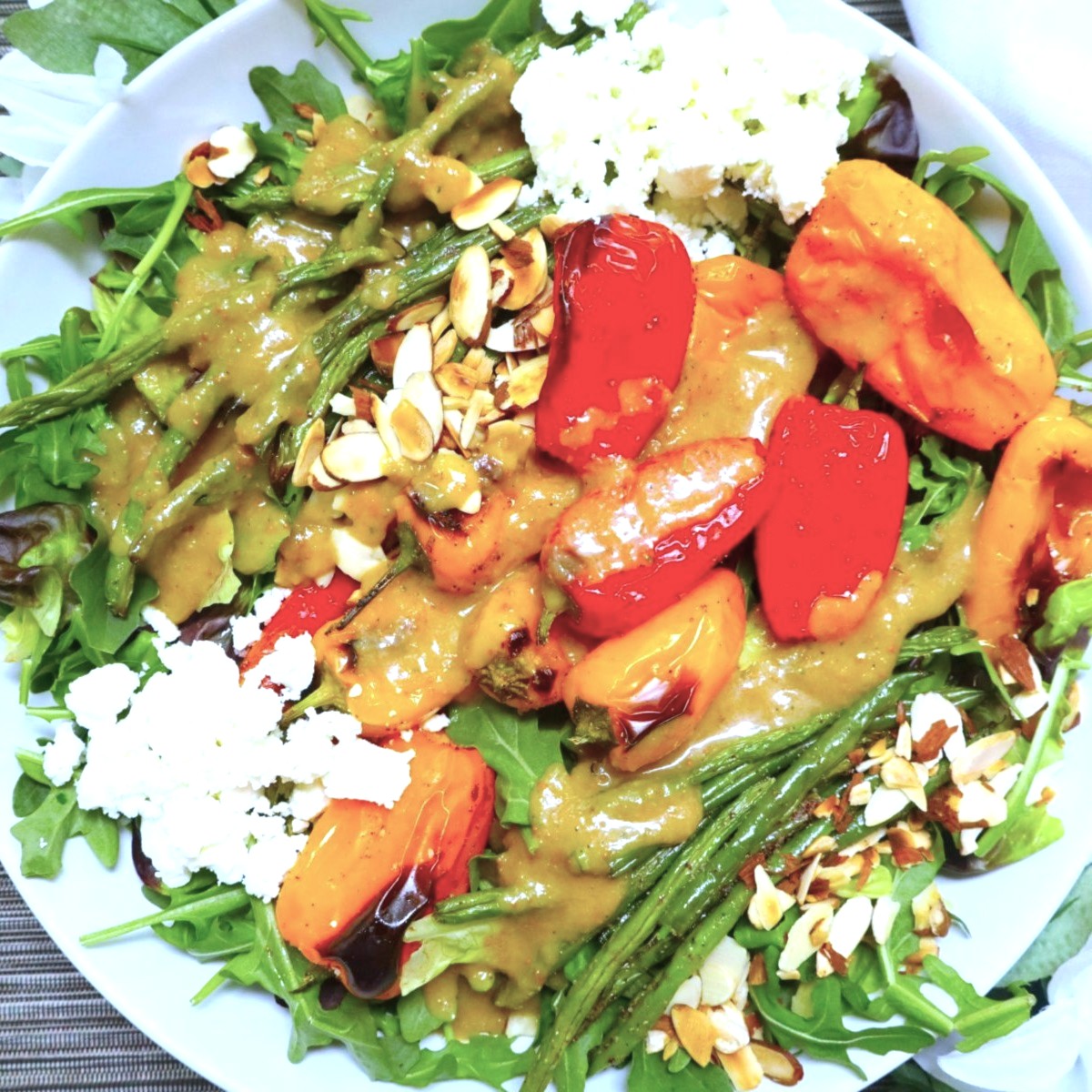Salad with roasted veggies