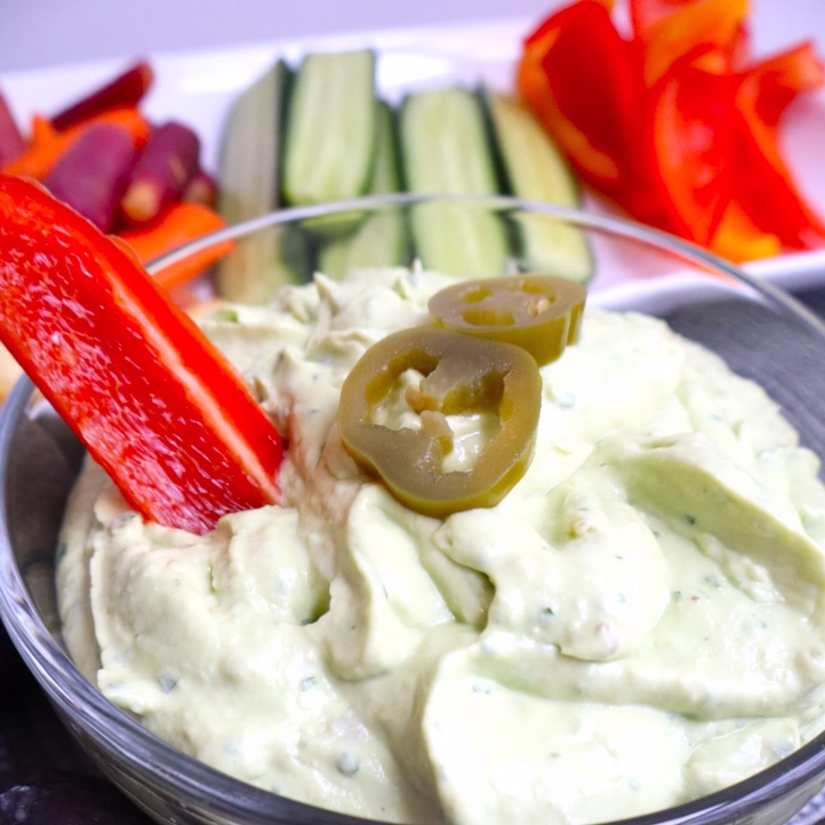Greek yogurt avocado dip