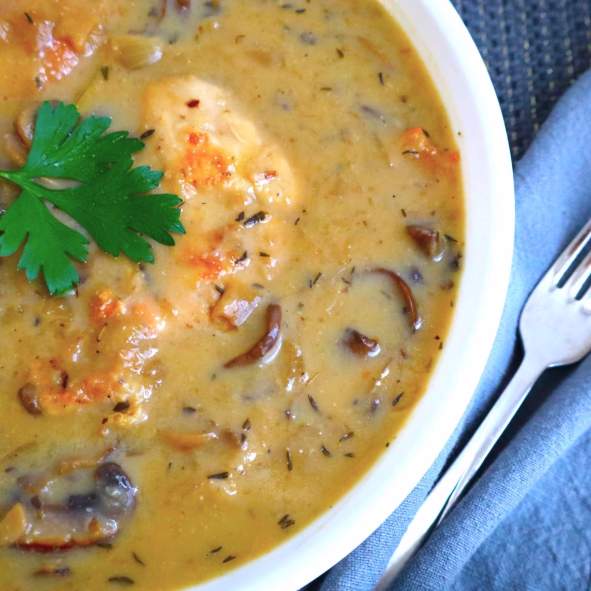 Lighter chicken mushroom recipe 1