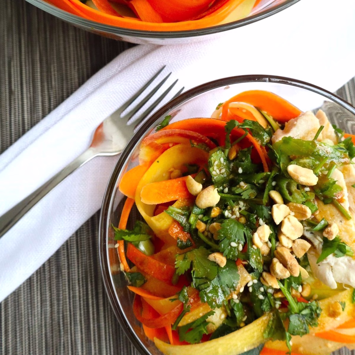 Carrot ribbon salad