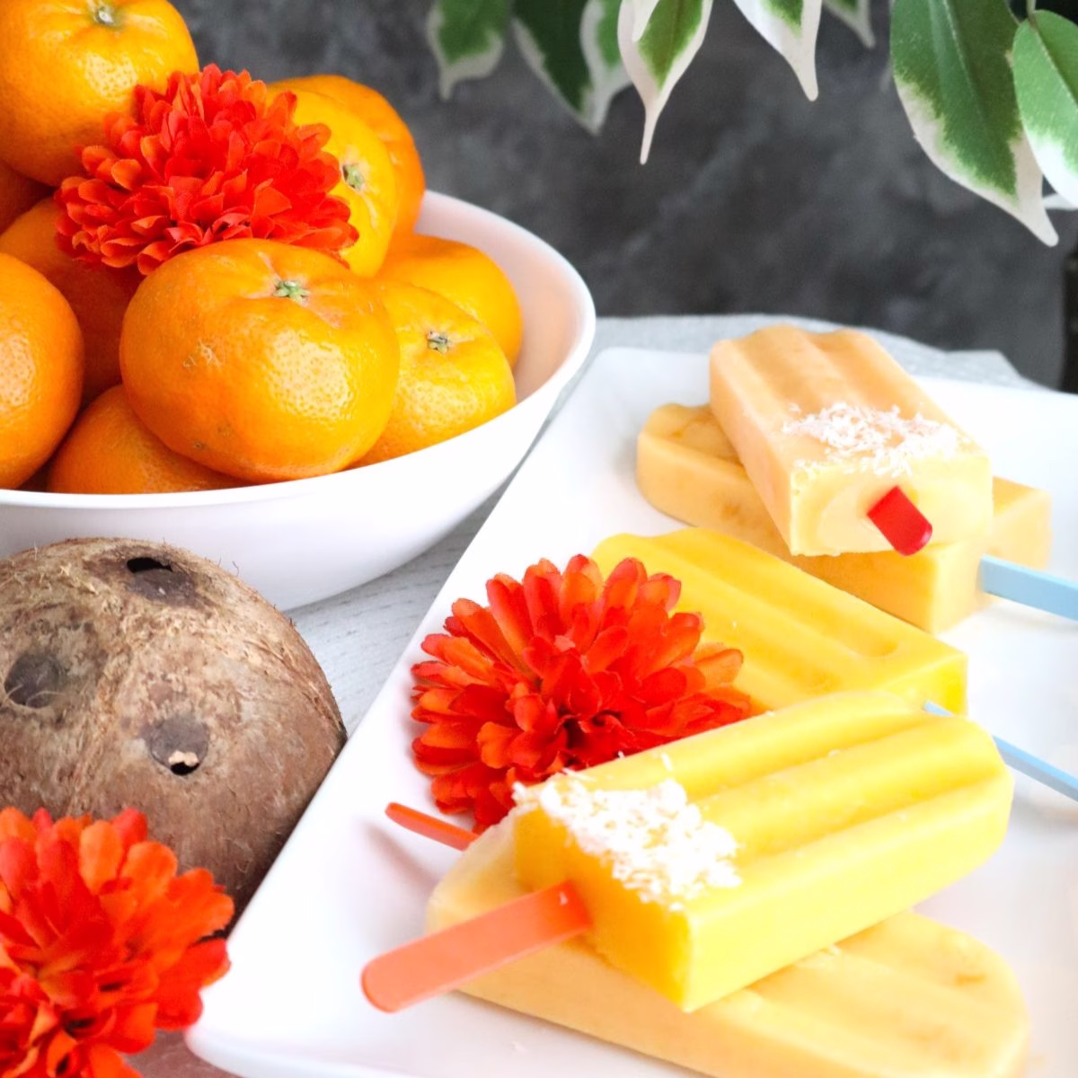Tropical tangerine pops